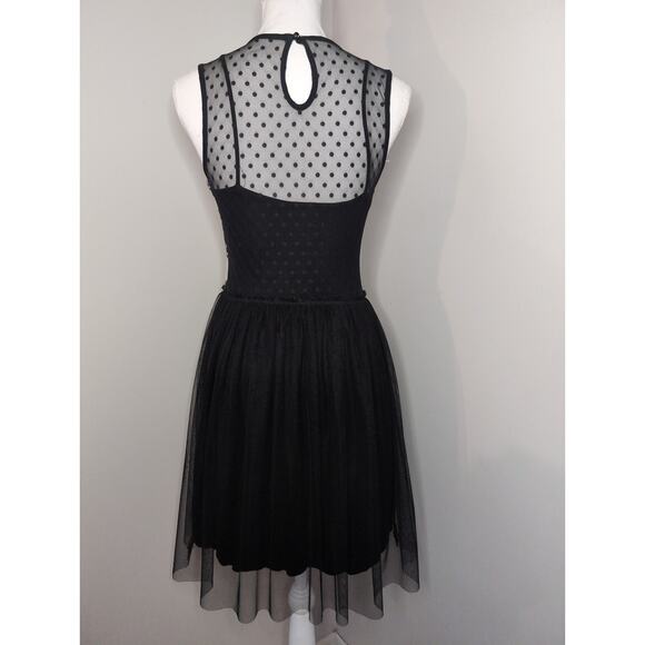 Anthropologie Dulcie dark tulle sleeveless lace knit dress sm - Picture 4 of 9